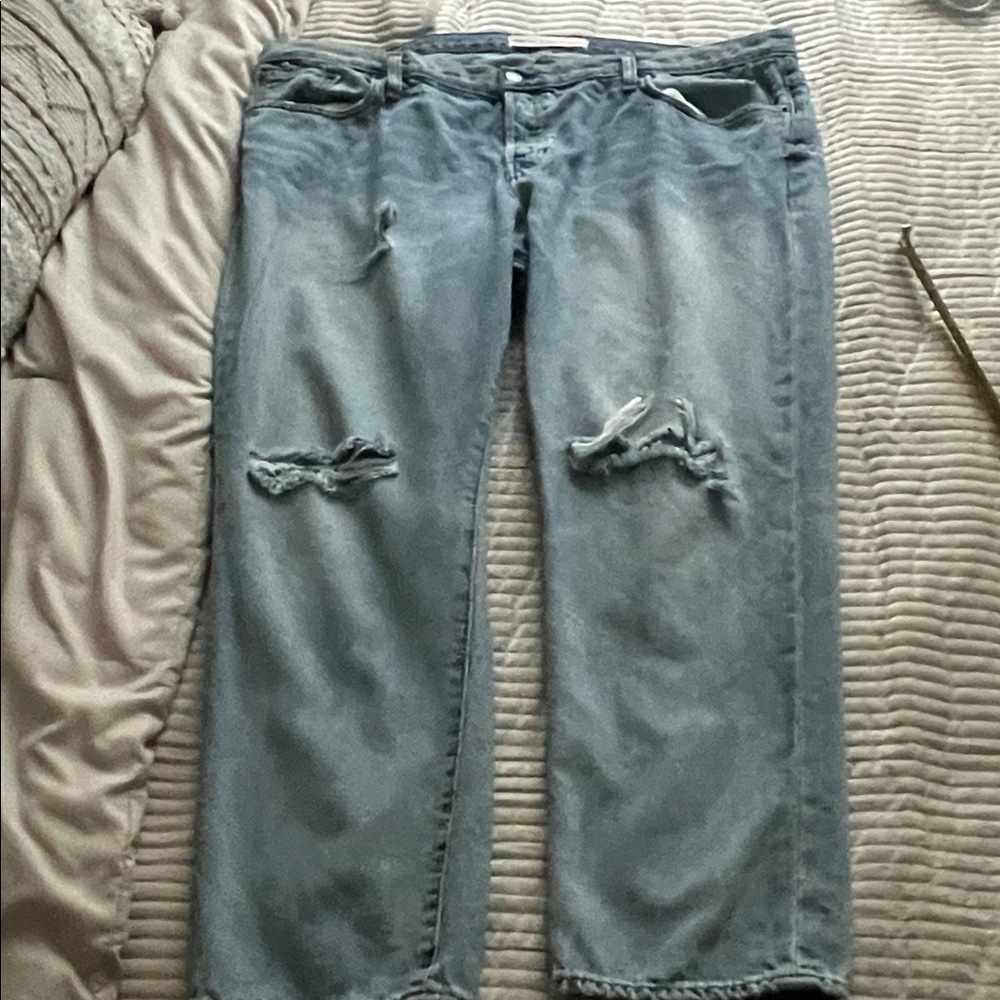 Gap 1959 Relaxed Distressed Boyfriend Jeans - Light Blue